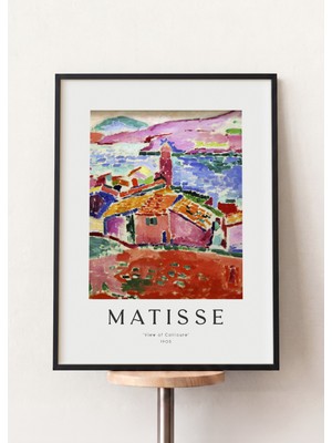 Pena Tablo Henri Matisse - View Of Collioure Siyah Çerçeveli Tablo