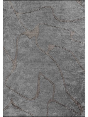 Apex Hare Premium 1322 Açık Gri - Bej  Modern Minimal Desenli Yumuşak Dokulu Ince Makine Halısı