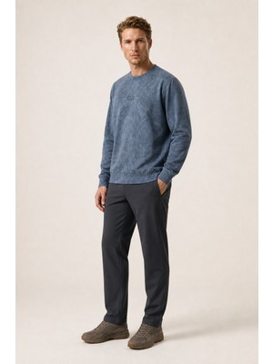 Redline Rummi Desenli Kışlık Yeni Sezon Erkek Regular Fit Sweatshirt Füme