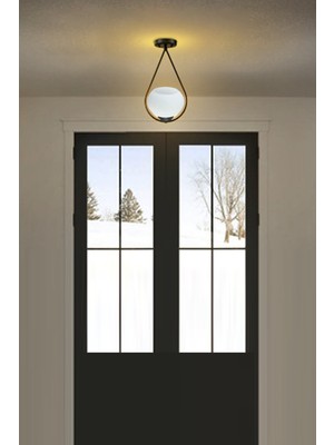 Damla Camlı Tekli Modern Hol Salon Oturma Odası Giriş Tekli Avize