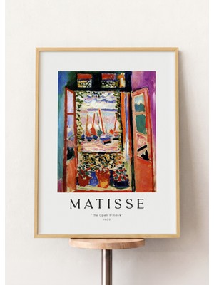 Pena Tablo Henri Matisse - The Open Window Ahşap Çerçeveli Tablo
