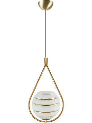 Damla Camlı Tekli Modern Hol Salon Oturma Odası Giriş Tekli Avize