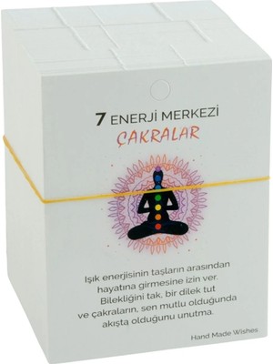 TKÇ Çakra Enerji Taşları Bileklik Kartı 200 Adet