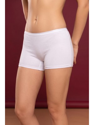 Frem Kadın Likralı Boxer Beyaz F3016