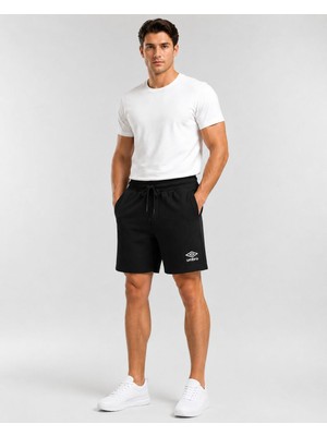 Umbro Lotus Camp Erkek Siyah Pamuklu Spor Şort - TE0279