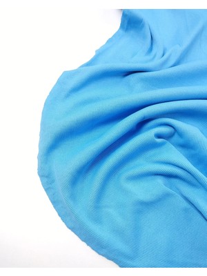 Kumaş Parça Canlı Mavi Kaşkorse Ribana Kumaş Manşetlik & Yakalık En: 120CM