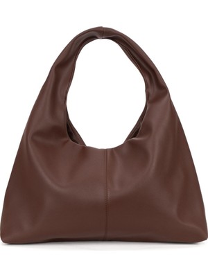Bahels Acı Kahve Deri Kadın Shopper Omuz Çantası – Yumuşak Form Vintage Model