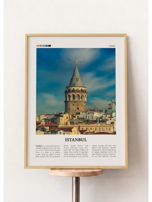 Pena Tablo Istanbul Ahşap Çerçeveli Tablo - Istanbul Şehir Posteri