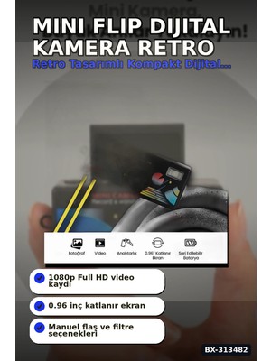 Sepetopia 0.96 Inç Katlanır Ekranlı Mini Anahtarlık Kamerası 1080P Full Hd Video Kayıt BX-313482