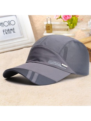 Happy Trend Valkyrie Erkek Spor Şapka Fileli Nefes Alabilen Ayarlanabilir Yazlık Koşu Outdoor Şapka Antrasit