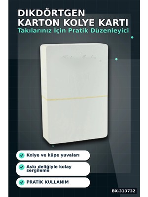 Techora Sale Dikdörtgen Karton Kolye Kartı 20,5X13,5 cm 100 Adetlik Balya Takı Askısı BX-313732