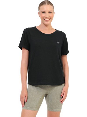 Roxy Kısa Kol T-Shirt Kadın Siyah Oceanwave Regular Emby