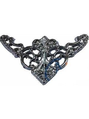 YM PAZARLAMA Dekoratif Köşe Süsü, Köşelik - Küçük, 19X34MM, Nikel, 1 Adet