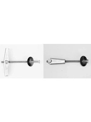 YM PAZARLAMA Metal Alçıpan Paraşüt Dübel Vidalı 8 cm - 20 Adet