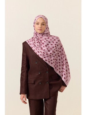 CS Camellia Scarf Polka Kraş Şal - Pembe