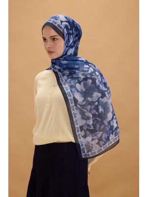 CS Camellia Scarf Tokyo Rami Şal - Lacivert