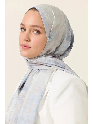 CS Camellia Scarf Flora Pamuk Viskon Şal - Mavi