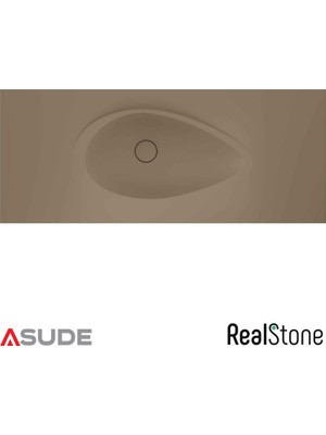 Real Stone REALSTONE AVOCADO ETAJERLİ GRANİT LAVABO 70*50CM CAPPUCCINO