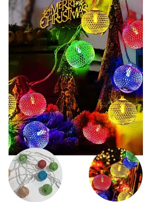 Bak Gel Al Renkli Metal Top LED Peri Işık 2 Metre Yılbaşı, Oda ve Masaüstü Dekor Lambası