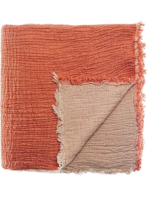 Happy Trend Müslin Pike Tek Kişilik, 100% Pamuk 4 Katlı Kaliteli Müslin Yatak Örtüsü, Dekoratif Şık Yumuşak Hafif Yazlık Pike (Kiremit, Tek Kişilik 160X220 Cm)