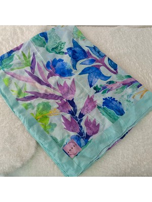 Hoaryage Soft Bambu Kraş Şal Koleksiyonu - Zengin Floral Desenler - 80X175 cm