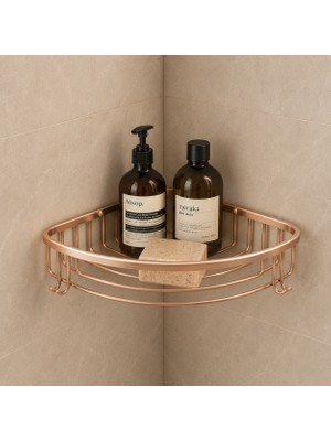 Titanium Design Rose Gold Tekli Pirinç Duş Köşeliği/düzenleyici