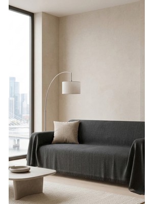 Dokuvia Iskandinav Dokulu Pamuklu Saçaklı Koltuk Örtüsü ve Koltuk Şalı Kaymaz Terletmez 180X300 cm