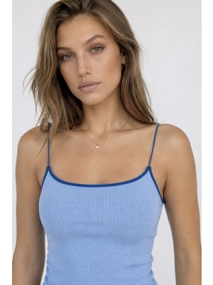Neden Tekstil Kontrast Şeritli Triko Atlet Body