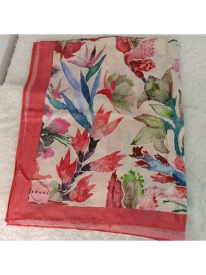 Hoaryage Soft Bambu Kraş Şal Koleksiyonu - Zengin Floral Desenler - 80X175 cm