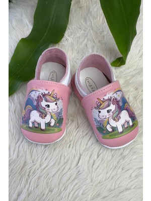Beybium Pegasus Hakiki Deri Bebek Ayakkabısı Pembe
