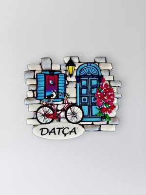 Mundy Datça Polyester Kabartmalı Magnet  7x6,5 cm Şehir Magneti Dekoratif Hediyelik Buzdolabı Süsü (KOD:1844)