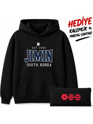 BarsDepo Bts Jımın Baskılı Hoodıe, %100 Pamuk Unisex Çocuk / Yetişkin Sweatshırt ( Kalemlık Hedıyelı)