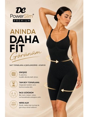 DC Powerslim® Premium Boydan Korse Dikişsiz Tam Boy Toparlayıcı Vücut Şekillendirici