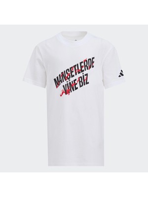 Adidas Originals Manşetlerde Yine Biz Erkek Beyaz Tişört (KN2501)