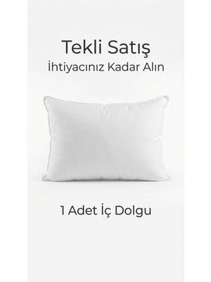 Destiva Home 1’li Premium Boncuk Silikon Kırlent Içyastık 40X60 cm 400 gr Dolgun Çökme Yapmaz Vakumlu Yıkanabilir