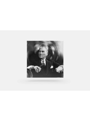 Fotolyo Atatürk Tablosu; Geçit Törenin Ankara Hipodrom. Siyah - Beyaz, Kare