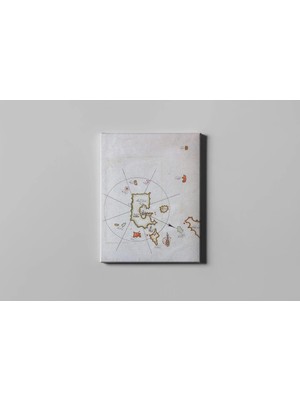Fotolyo Piri Reis Kitab-I Bahriye Değirmenlik Haritası
