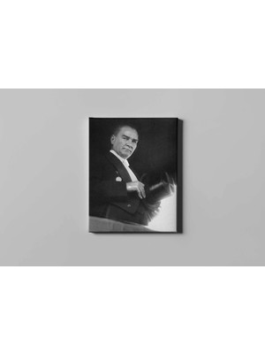 Fotolyo Atatürk Tablosu; Smokin Giyimli 2. Siyah - Beyaz