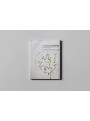 Fotolyo Piri Reis Kitab-I Bahriye Vake Adası Haritası