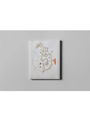 Fotolyo Piri Reis Kitab-I Bahriye Çam Pontal Adası Haritası