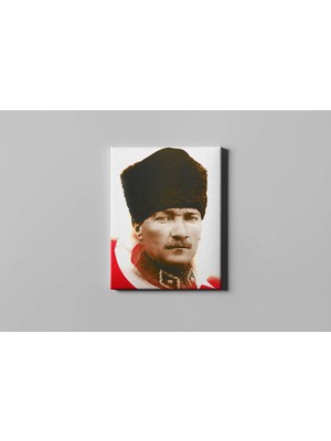 Fotolyo Atatürk Tablosu; Türk Bayrağı Kompozisyonu. Renkli