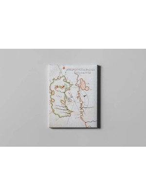 Fotolyo Piri Reis Kitab-I Bahriye Körfez Adası Haritası