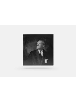 Fotolyo Atatürk Tablosu; Meclis Oturumu Sırasında. Siyah - Beyaz, Kare
