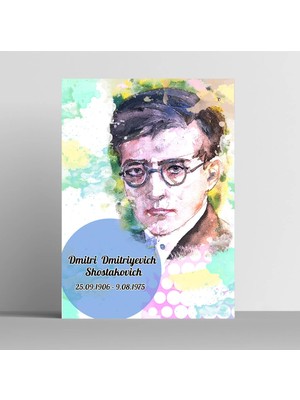 Fotolyo Dmitri Dmitriyevich Shostakovich Sanatçı Illüstrasyonu Tablo