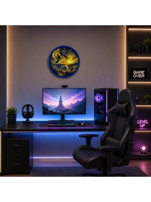 Hesc Bilişim Lacivert Sonsuz Kanatlar Taraftar Temalı 36 x 36 cm Duvar Saati