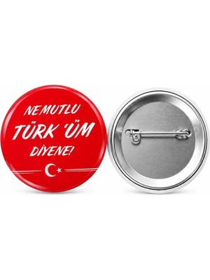 29 Ekim Cumhuriyet Bayramı Türk Bayrağı Atatürk Rozet Ceket-Çanta-Kalemlik-Şapka-Aksesuar Rozeti  (44MM) 1 Adet