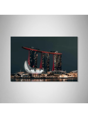 Ahsenico Singapur – Geleceğin Mimarisinin Sanatsal Izleri-Çerçevesiz Tablo