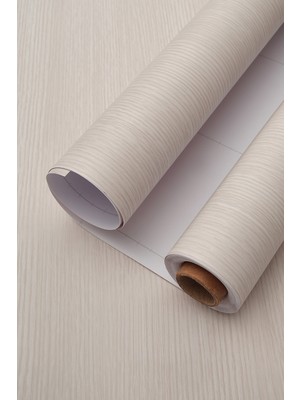 Deconitte Premium Açık Bej Ahşap Desenli Kendinden Yapışkanlı Pvc Mobilya Dolap Tezgah Kaplama Folyo 60X100CM