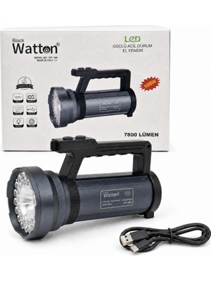 Watton 100W Işık Gücü 7.800 Lümen Şarjlı Güvenlik Feneri WT-399