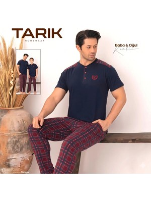 Tarık Erkek Kısa Kol Pijama Takımı L Beden